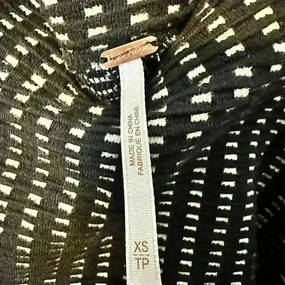 Free People Womens Black & White Full Mini Skirt W/ Pockets - XS - Picture 4 of 4